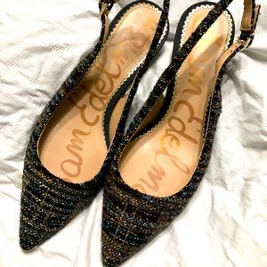 Beautiful sling-back kitten heels